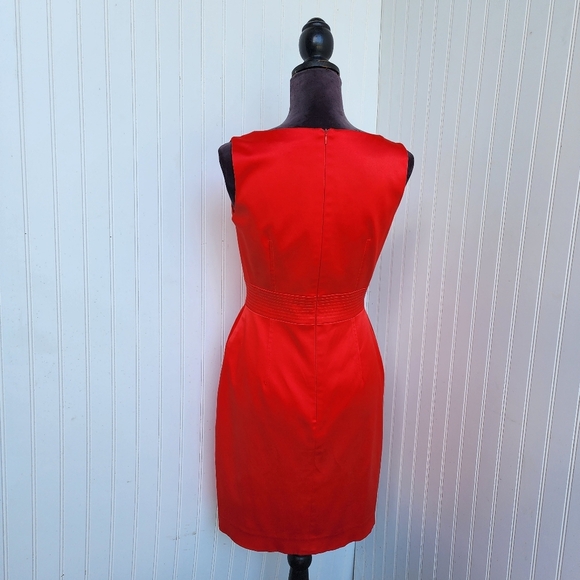 NWOT DAVID MEISTER Pencil Dress Womens Red Sleeveless Lined Carrier Sz 6 - Picture 7 of 15